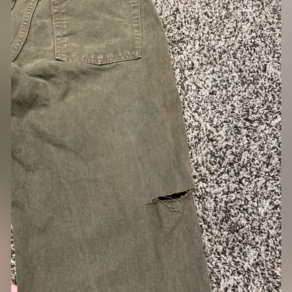Vintage Levi 550 Green Denim Straight Leg Jeans 28” - Picture 2 of 9